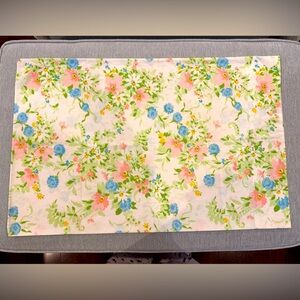 Vintage Pink and Blue Floral Standard Size Pillowcase 20” x 31”